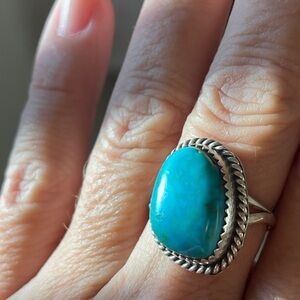 💯 Authentic Turquoise & Sterling Silver Ring